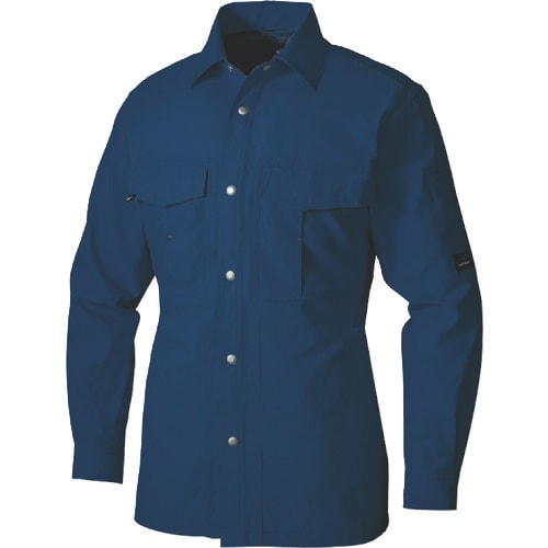 アイトス 長袖シャツ(男女兼用) ネイビー 3L