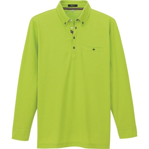 アイトス 部屋干しボタンダウン長袖ポロシャツ(男女