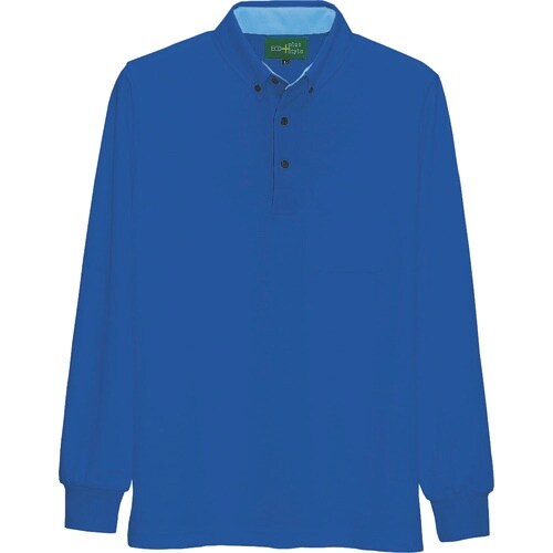 アイトス 制電長袖ポロシャツ(男女兼用) ブルー