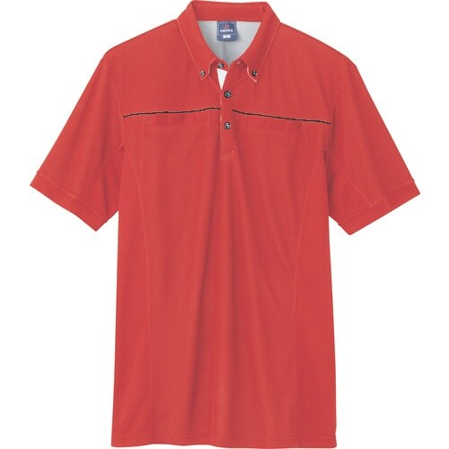 アイトス 半袖ポロシャツ(男女兼用) レッド 3L