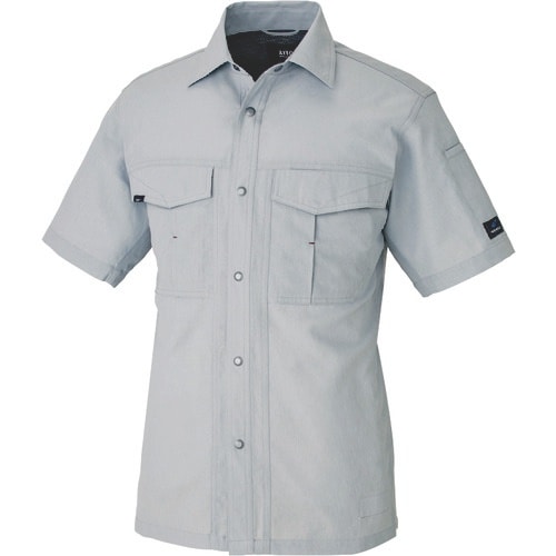 アイトス 半袖シャツ(男女兼用) シルバーグレー