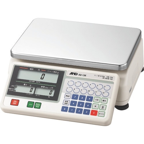 A&D 検定付き店舗用料金はかり SQ15K 3区
