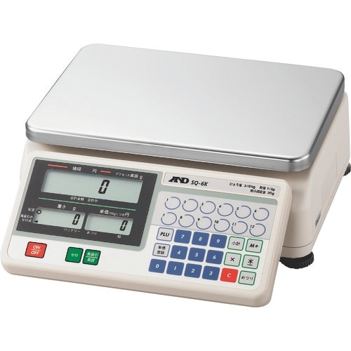 A&D 検定付き店舗用料金はかり SQ6K 3区検