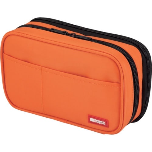 LIHIT ペンケース(ブックタイプ)ダブル 橙