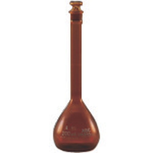 TGK メスフラスコ スタンダード 茶 200mL
