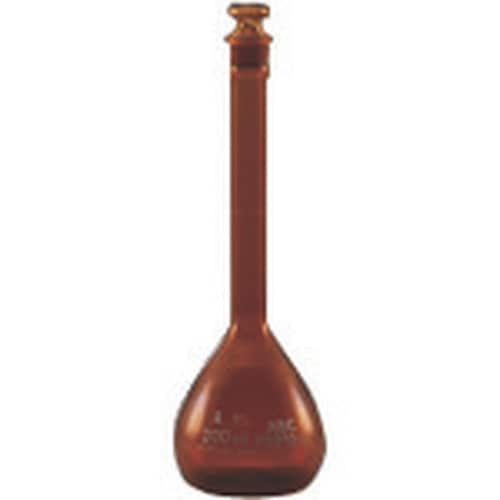 TGK メスフラスコ スタンダード 茶 100mL