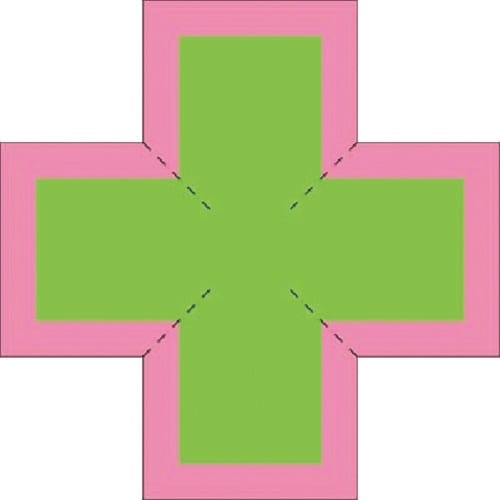 つくし 合図者ステッカー 蛍光色スリット入り