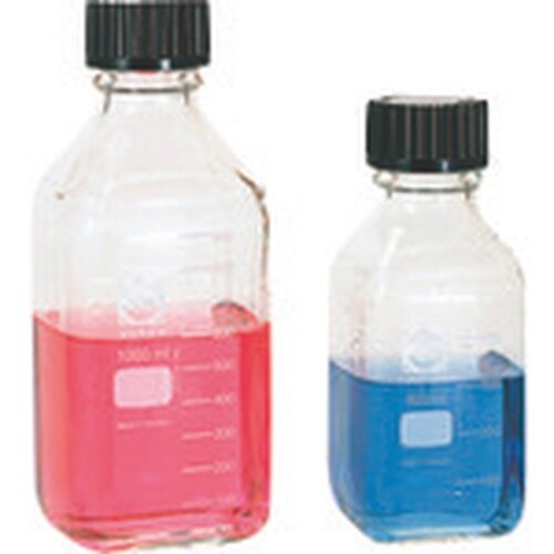 TGK ねじ口角びん 黒キャップ付 1L