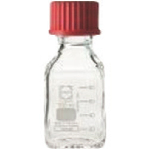 TGK ねじ口角びん 赤キャップ付 100mL