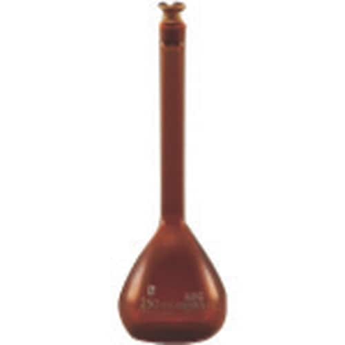 TGK メスフラスコ エクセレント 茶 100mL
