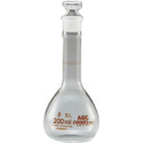 TGK メスフラスコ 短型 50mL 白 IWAK