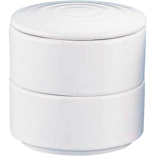 TKG エムズジャパン 丸型 二段重 白 Y−02