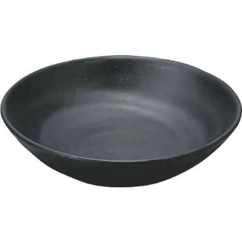 TKG マイン メラミンウェア 黒 丸深皿 大 M