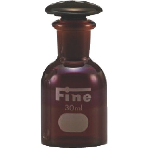 TGK Fine細口共通摺試薬瓶 硬質 茶 30m