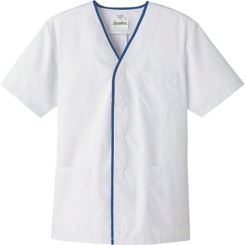 TKG サンペックスイスト 男性用デザイン白衣 半