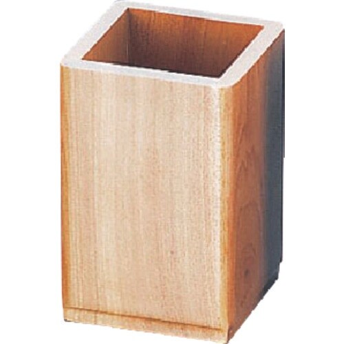 TKG マイン 木製 角型箸立(アルミ受皿付)ナチ