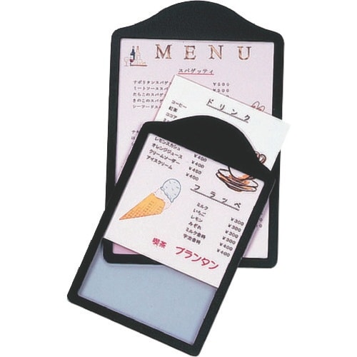 TKG プラビック ドーム型メニューブック 黒 大