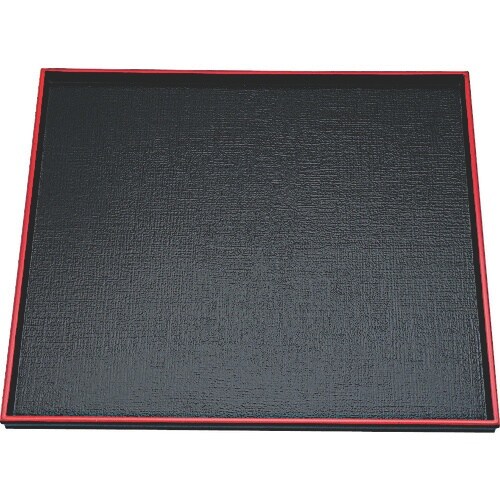 TKG 福井クラフト ABS製 えびす角盆 黒天朱