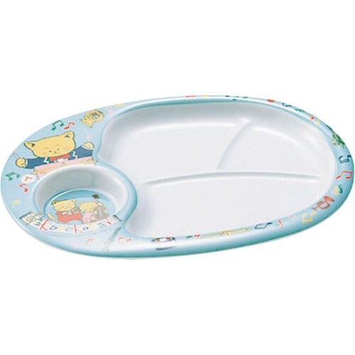 TKG エンテック メラミンお子様ランチ皿 こねこ