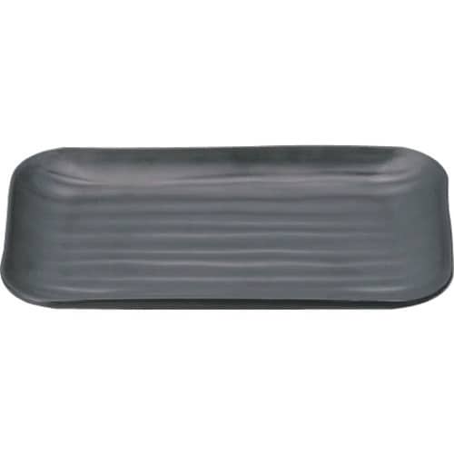 TKG マイン メラミンウェア 黒 角皿 大 M1