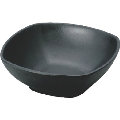 TKG マイン メラミンウェア 黒 角深皿 大 M
