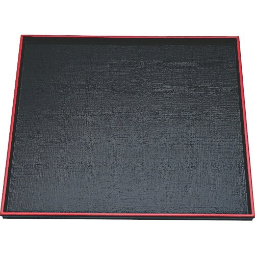 TKG 福井クラフト ABS製 えびす角盆 黒天朱