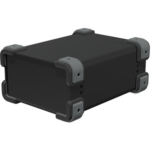 タカチ コーナーガード付アルミケース ブラック/グ