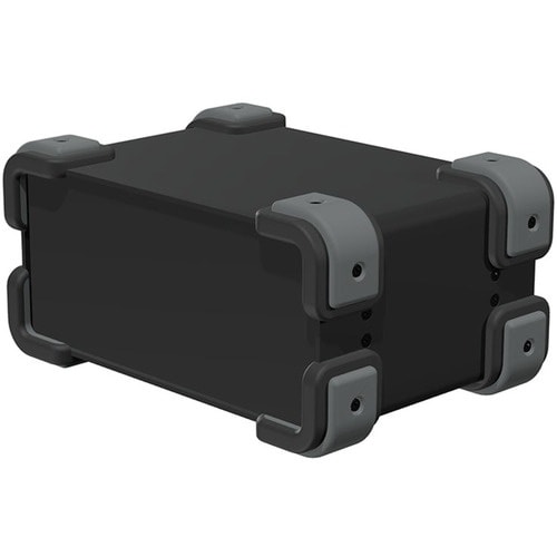 タカチ コーナーガード付アルミケース ブラック/グ