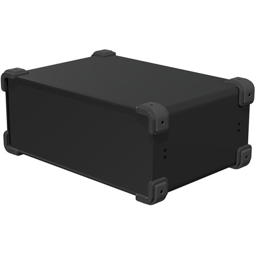 タカチ コーナーガード付アルミケース ブラック/ブ