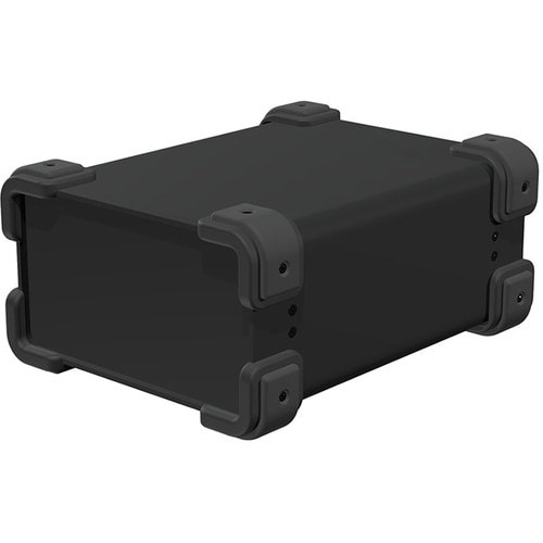 タカチ コーナーガード付アルミケース ブラック/ブ