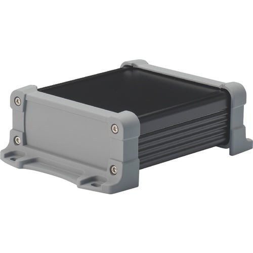 タカチ フランジ足付 防水アルミケース ブラック/