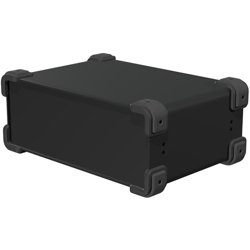 タカチ コーナーガード付アルミケース ブラック/ブ