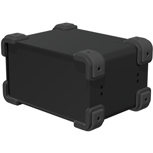 タカチ コーナーガード付アルミケース ブラック/ブ