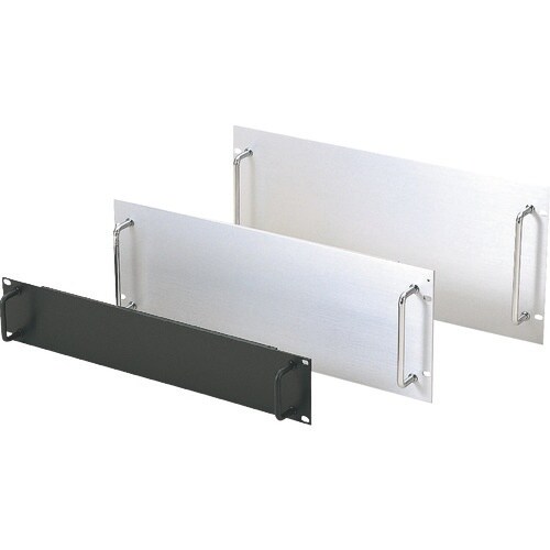 タカチ EIA取手付ラックパネル ヘアライン黒アル