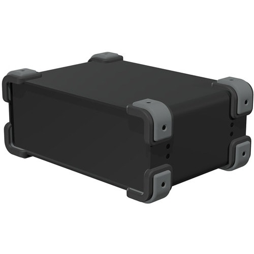 タカチ コーナーガード付アルミケース ブラック/グ