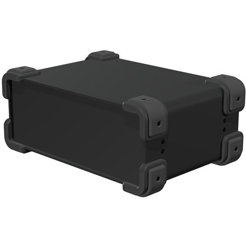 タカチ コーナーガード付アルミケース ブラック/ブ