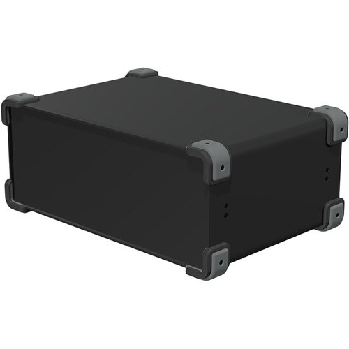 タカチ コーナーガード付アルミケース ブラック/グ