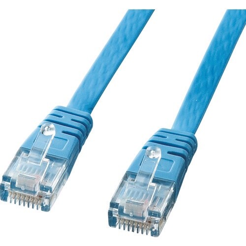 SANWA カテゴリ6フラットケーブル1m(ライト