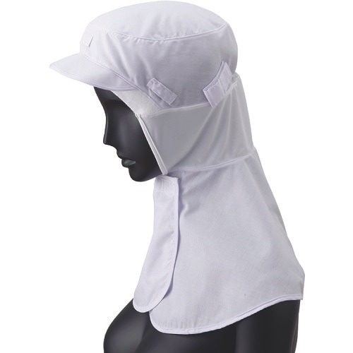 サンペックス ロングフード 衛生帽子 ホワイト L