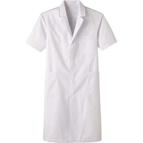 サンペックス 男子S型診察衣 半袖 抗菌