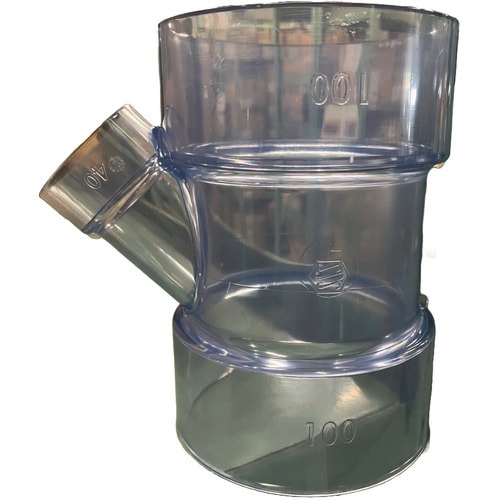 エスロン 透明DV継手 45度Y(Y)100×40