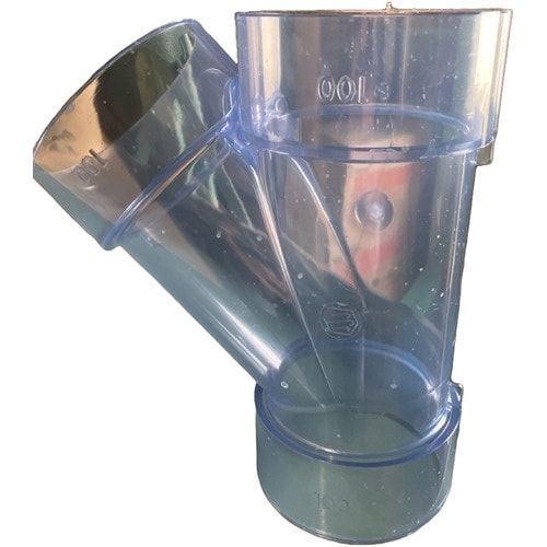 エスロン 透明DV継手 45度Y(Y)100