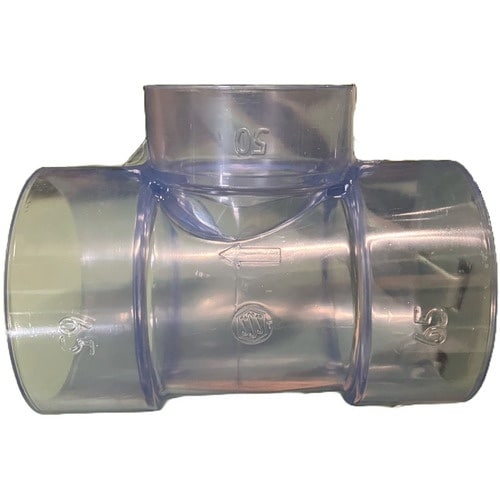 エスロン 透明DV継手 90度Y(DT)65×50