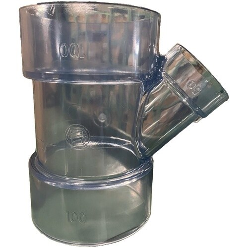 エスロン 透明DV継手 45度Y(Y)100×50