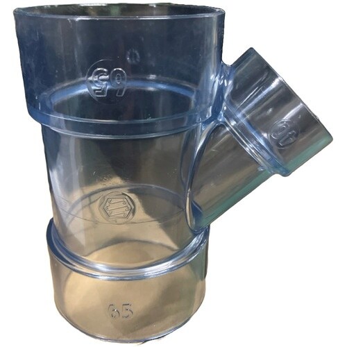 エスロン 透明DV継手 45度Y(Y)65×40