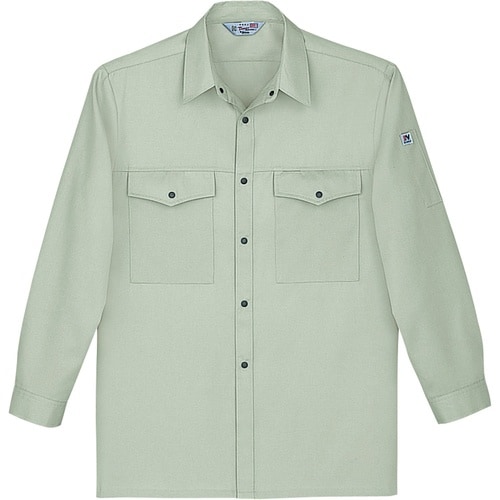 自重堂 長袖シャツ アースグリーン LL