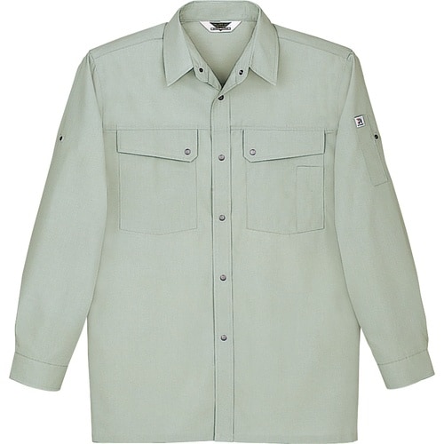 自重堂 長袖シャツ アースグリーン EL