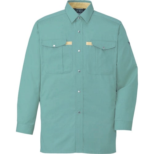 自重堂 長袖シャツ グリーン 4L