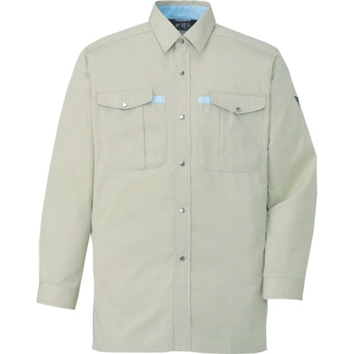 自重堂 長袖シャツ アースグリーン M