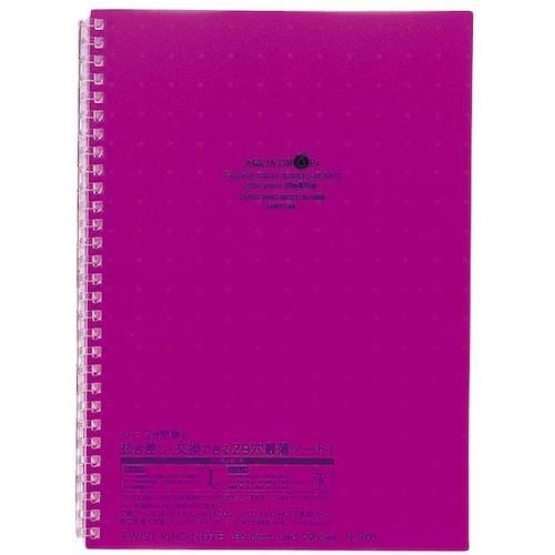 LIHIT ツイストノート 藤 セミB5−29穴